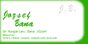 jozsef bana business card