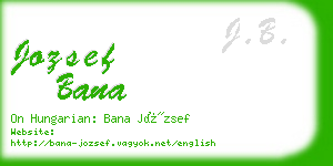 jozsef bana business card